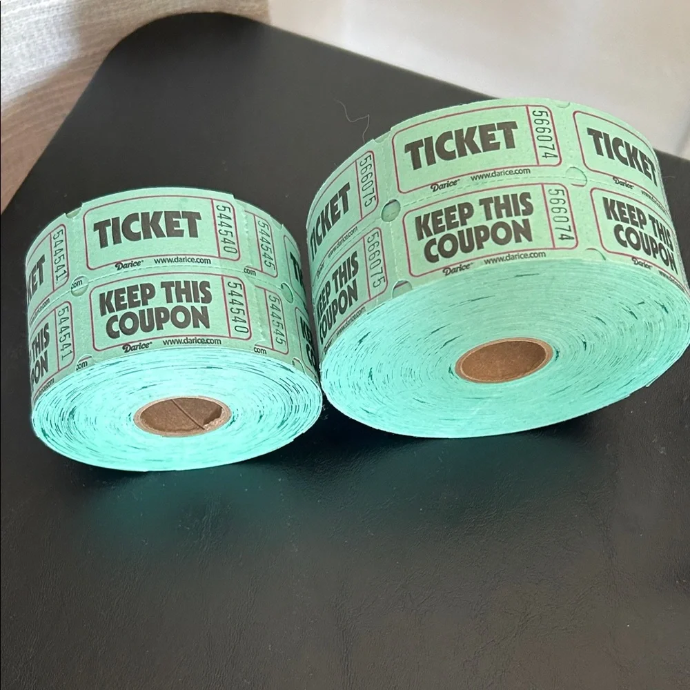 Green Ticket Rolls for Events